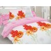 Комплект постельного белья Маки розового цвета бязь
