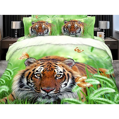 Комплект постельного белья Tiger сатин 3D эффект 