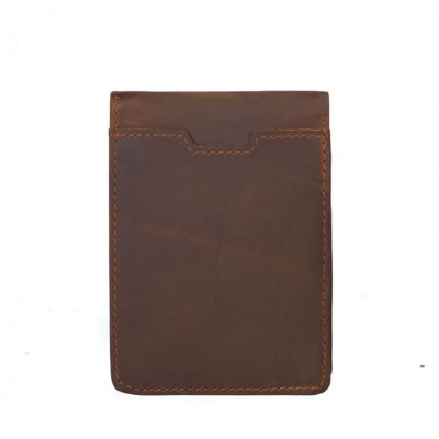 Мужской кошелек Tiding Bag коричневый натуральная кожа ручная работа