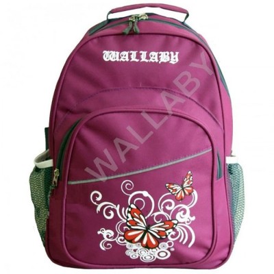 Школьный ортопедический рюкзак для девочек фиолетовый, красный размер 390x300x120