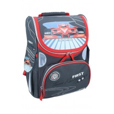 Школьный каркасный рюкзак для мальчиков Rainbow First серый размер 340x140x250