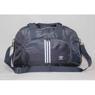 Спортивная сумка Adidas серая с полосками текстиль