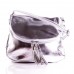 Женская сумка Деметра натуральная кожа серебристая (Италия)