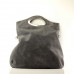 Женская сумка Бакетбэг замшевая кожа серая (Италия)