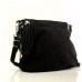 Женская сумка мессенджер Каллиопа замшевая кожа черная (Италия)