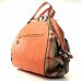 Женская сумка рюкзак Галатея оранжевая кожзам 