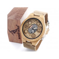 Мужские бамбуковые часы Bobo Bird Pride Classic коричневые