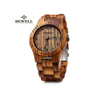 Мужские бамбуковые часы Bewell Nut