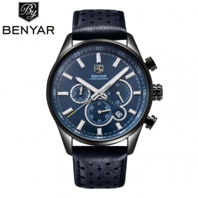 Мужские классические часы Benyar Grand Blue 