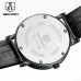 Мужские классические часы Sekaro Classic белые с черным ремешком