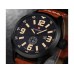 Мужские классические часы Naviforce коричневый ремешок