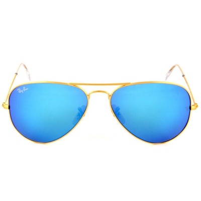 Мужские зеркальные солнцезащитные очки Ray-Ban Aviator Blue
