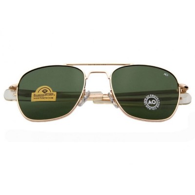 Мужские солнцезащитные очки Original Pilot Green Gold черные
