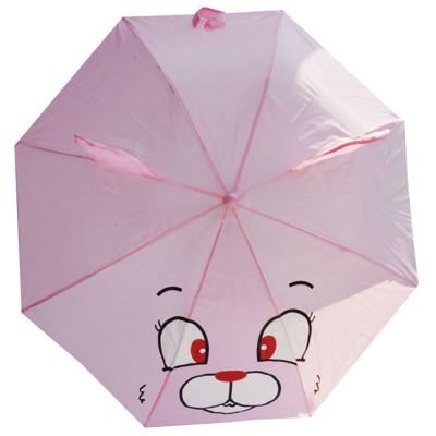 Детский зонтик-трость Зайка розовый