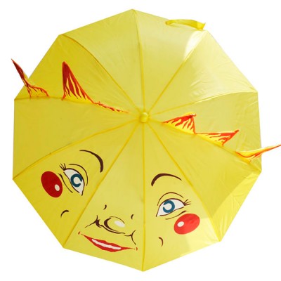 Детский зонтик-трость Солнышко желтый