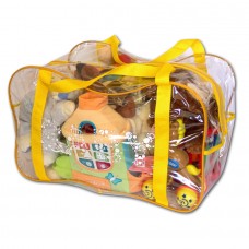 Прозрачная сумка для игрушек Roman жёлтая 
