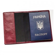 Обложка на паспорт Бажена бордовая
