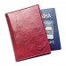 Обложка на паспорт и визиток Беата бордовая 