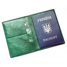 Обложка на паспорт и визиток Белла зеленая 