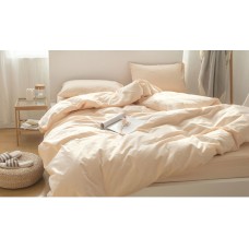 Комплект постельного белья Светлый персиковый лен 