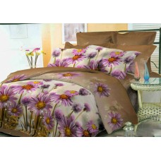 Комплект постельного белья Фиолетовые цветы микросатин 