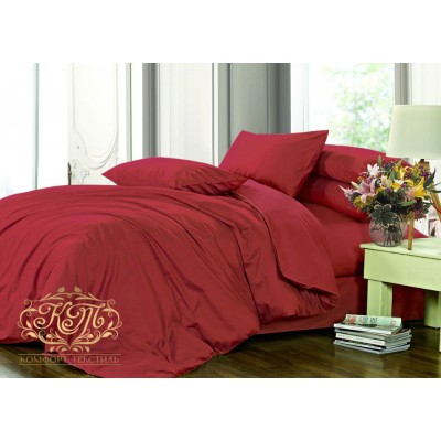 Комплект постельного белья WINE RED сатин люкс