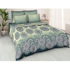 Комплект постельного белья Орнамент зеленый сатин